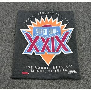 VTG Super Bowl XXIX '95 49ers Chargers Adult Size XL Gray T-Shirt Single Stitch